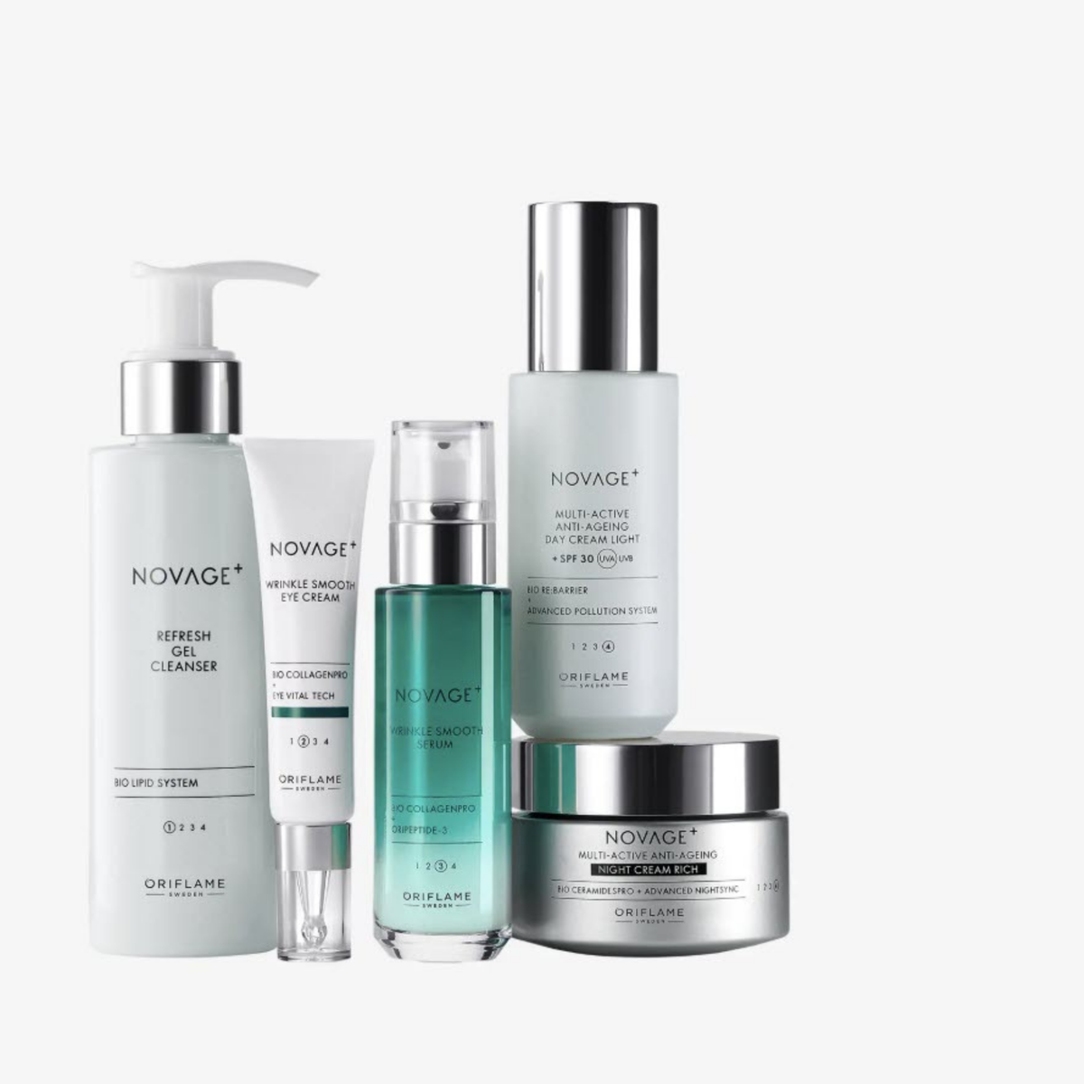 Novage+ Wrinkle Smooth Routine Mixed – 5-Piece Skincare Set